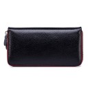 Portafoglio lungo da donna in pelle vera Chiusura con zip tutto intorno Slot per carte Tasca interna con zip Scomparti per banconote 20 x 1