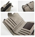 Portafoglio piccolo da donna 12 x 2 x 12 cm Ecopelle con finitura opaca Tasca laterale con zip Scomparti per carte e finestra 11