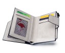 Portafoglio piccolo da donna in pelle sintetica 12 x 9,8 cm Tasca con zip Scomparti per carte Finestra per documenti Chiusura 20