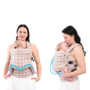 Porte-bébé avec des bretelles rembourrées et une ceinture lombaire, coton, couleur crème, pour un port quotidien de bébé et de tout-petit 5