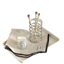 Porte-brosse à dents et brosse à dents en acier inoxydable pour la salle de bain 6,5x6,5x11 cm Support de rangement pour brosse à dents, brosses 3