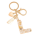 Porte-chei cu inițiale albe și inimioară 4 cm Cheie din rășină Accesoriu decorativ pentru geantă Rucsac Cadou 11