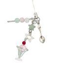 Porte-clés 12 x 2 x 2 cm Coupe de glace Décoration en plastique et résine pour clés Sac à dos Sac Accessoire mignon et sucré 3