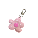 Porte-clés 5 cm Motif floral Alliage de métal Anneau en métal Charmante décoration pour clés Sac à dos Sac Cadeau 12