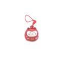 Porte-clés 8 cm Chat japonais de la chance Maneki Neko Décoration en cuivre Talisman de chance pour clés Sac à dos Sac à main 4