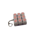 Porte-clés avec neuf pattes de chat en silicone souple Jouet anti-stress Porte-clés pour sac à dos ou bureau 6