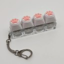 Porte-clés avec quatre pattes de chat en silicone souple Jouet anti-stress Pendentif pour clés, sac à dos ou mobile 3