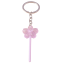 Porte-clés avec sucette 12 cm Pendentif en résine en forme de fleur Décoration florale sucrée pour clés sac à dos sac cadeau 5