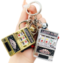 Porte-clés avec une machine à sous rotative 7 x 3 cm Porte-clés en plastique avec un motif Pokémon Jouet clé Gadget pour enfants et adultes 8