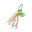 Porte-clés coloré avec mousqueton Sangle décorative pour mobile clés sac à main Pendentif à franges tendance avec perles 3