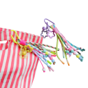 Porte-clés coloré avec mousqueton Sangle décorative pour mobile clés sac à main Pendentif à franges tendance avec perles 7