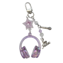 Porte-clés Écouteurs Pendentif décoratif pour mobile chaîne pour téléphone décoration pour sac à dos sac accessoire musical cadeau 5