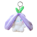 Porte-clés en peluche carotte zippée avec un petit lapin à l'intérieur 12 cm Petit jouet Décoration Lapin en peluche Cadeau original Accessoire 4