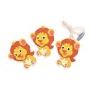 Porte-clés en silicone en forme de lion - 2 pcs 3