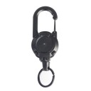 Porte-clés rétractable de pêche avec ressort en acier rétractable et mousqueton Support rétractable solide pour matériel Fixation sécurisée de l'équipement de pêche Enrouleur pratique pour pinces et ciseaux 3