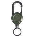 Porte-clés rétractable de pêche avec ressort en acier rétractable et mousqueton Support rétractable solide pour matériel Fixation sécurisée de l'équipement de pêche Enrouleur pratique pour pinces et ciseaux 1