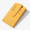 Porte-documents de voyage avec emplacements pour cartes et poche zippée Conception plate en simili cuir Dimensions 14 x 8 x 1 cm S'adapte 9