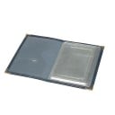 Porte-documents de voyage avec pochettes transparentes Couverture pour documents et cartes en cuir PU Aspect vintage Coins dorés Dimensions 8