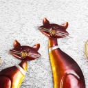 Porte-manteau en fer avec des chats 4