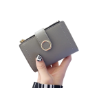 Porte-monnaie pliant pour femmes 9 x 12,5 x 2 cm Fermeture à boucle Poche zippée Cuir synthétique de qualité Conception pratique 1