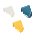 Porte-savon mural en plastique 11,5 × 8 × 9 cm, auto-drainant, avec évacuation d'eau, porte-savon de salle de bain, sans perçage, fixation 6