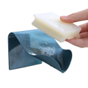 Porte-savon mural en plastique 11,5 × 8 × 9 cm, auto-drainant, avec évacuation d'eau, porte-savon de salle de bain, sans perçage, fixation 10