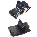 Portefeuille élégant avec 15 compartiments pour cartes, poche à monnaie avec fermeture éclair et compartiment pour billets dimensions 10 x 12,5 x 2 cm 3