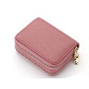 Portefeuille en cuir pour femmes avec double zip 11x8x4 cm plus de 18 compartiments 2 poches à pièces cuir synthétique premium design 8