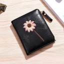 Portefeuille en cuir pour femmes avec fleur M262 1
