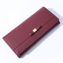 Portefeuille en cuir pour femmes avec nœud M414 7