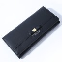 Portefeuille en cuir pour femmes avec nœud M414 4