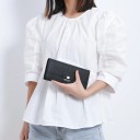 Portefeuille en cuir pour femmes avec nœud M414 2