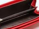 Portefeuille long pour femmes avec fermeture éclair en simili cuir PU Poche avant zippée Compartiment intérieur zippé Forme mince 19,5 x 10 9