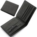 Portefeuille masculin neutre en PU 11 x 9 cm Petit portefeuille avec une poche zippée Portefeuille élégant pour cartes et espèces Pour un usage 5
