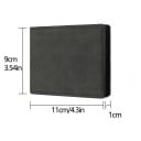 Portefeuille masculin neutre en PU 11 x 9 cm Petit portefeuille avec une poche zippée Portefeuille élégant pour cartes et espèces Pour un usage 9