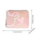Portefeuille mignon de dessin animé 11 x 9 x 2 cm Mini portefeuille à fermeture éclair pour femme Style japonais et coréen Cuir synthétique 8