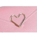 Portefeuille mini pliable pour femme 9 x 2 x 12 cm Cuir synthétique Différentes couleurs Portefeuille compact avec cœur pour cartes 6