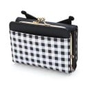 Portefeuille pliable en cuir PU 11 x 8 x 3,5 cm Joli portefeuille pour fille avec poignées Motif dessin animé noir Cadeau d’anniversaire Sac 2