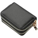 Portefeuille pour femme 11,5 x 8,5 x 4 cm Deux poches zippées Surface à motifs Cuir en polyuréthane Conception compacte pour un usage quotidien 7