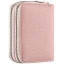 Portefeuille pour femme 11,5 x 8,5 x 4 cm Deux poches zippées Surface à motifs Cuir en polyuréthane Conception compacte pour un usage 6
