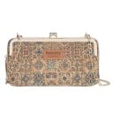 Portefeuille pour femme avec chaîne Fermeture à cadre et zip Compartiments pour cartes Portefeuille en cuir PU avec motif Dimensions 20 x 11 x 5 cm 9