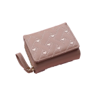 Portefeuille pour femmes avec des cœurs élégant, pratique et compact avec de la place pour 8 cartes, un compartiment pour les billets et un double compartiment pour les pièces avec fermeture éclair 11