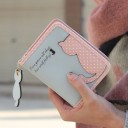 Portefeuille pour femmes avec imprimé de chat J2800 9