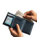 Portefeuille pour homme 10,2 x 7 x 2,5 cm Design pliable avec poche zippée Compartiments pour cartes Cuir synthétique doublure en polyester 2