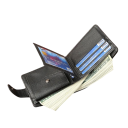 Portefeuille pour homme 10 x 12 cm en cuir PU avec poche à pièces et cartes Portefeuille moderne pour hommes Portefeuille stylé pour hommes 4