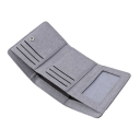 Portefeuille pour homme en toile 12,2 x 8,3 cm Petit portefeuille compact avec espace pour cartes Portefeuille en tissu stylé pour homme 3