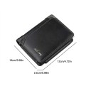 Portefeuille pour hommes en PU 12 x 10 cm Portefeuille pour cartes et documents avec poche à pièces zippée Accessoire élégant pour hommes 2