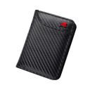 Portefeuille pour hommes matelassé 11,4 x 8,3 x 1,2 cm Cuir synthétique Dimensions compactes Différentes variantes de couleur avec un écusson rouge 1