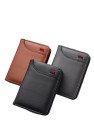 Portefeuille pour hommes matelassé 11,4 x 8,3 x 1,2 cm Cuir synthétique Dimensions compactes Différentes variantes de couleur avec un écusson 3