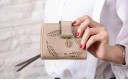 Portefeuille pratique pour femmes avec motifs de feuilles J795 12